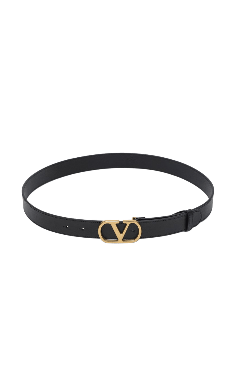 Valentino Black Garavani Vlogo Signature Belt Glam Steals