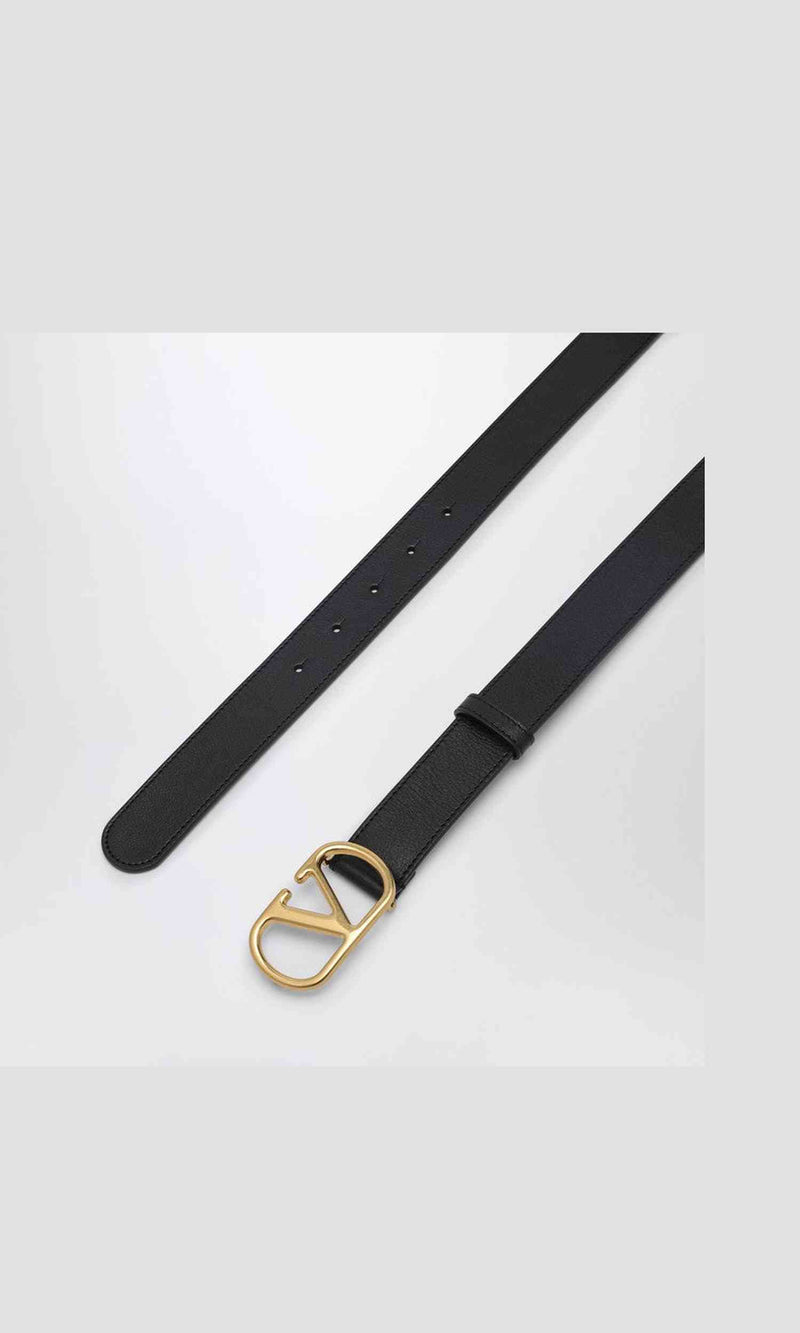 Valentino Black Garavani Vlogo Signature Belt Glam Steals