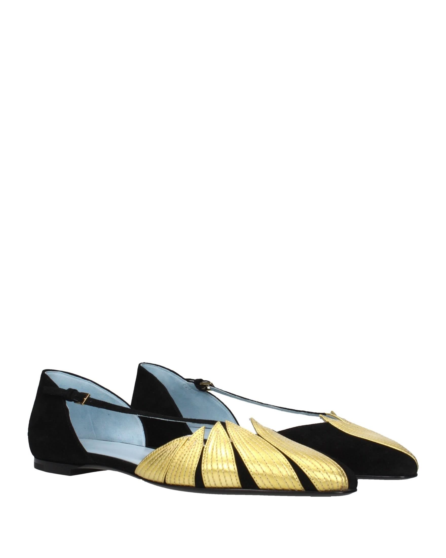 Valentino Garavani Black Leather Flat Flats