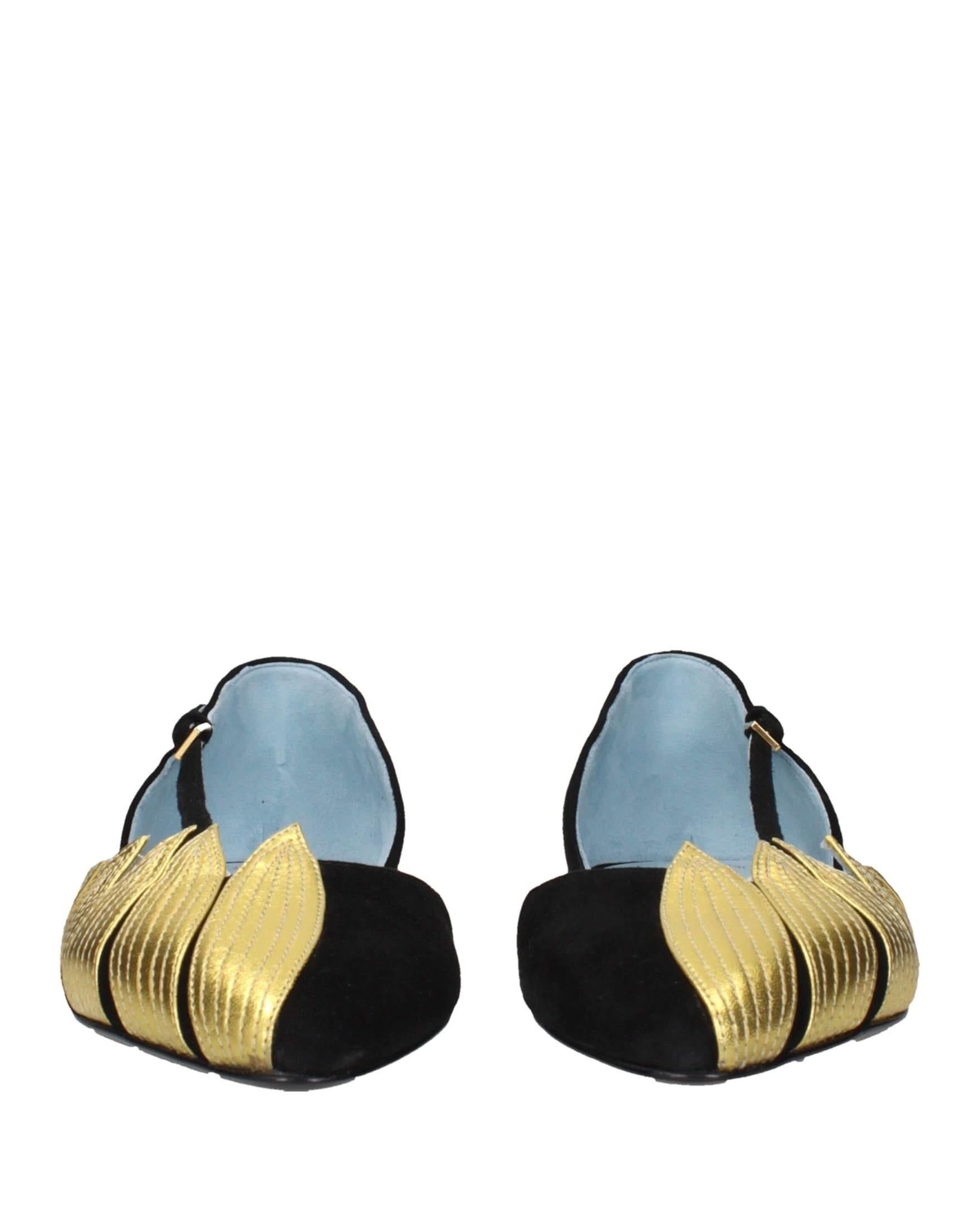Valentino Garavani Black Leather Flat Flats