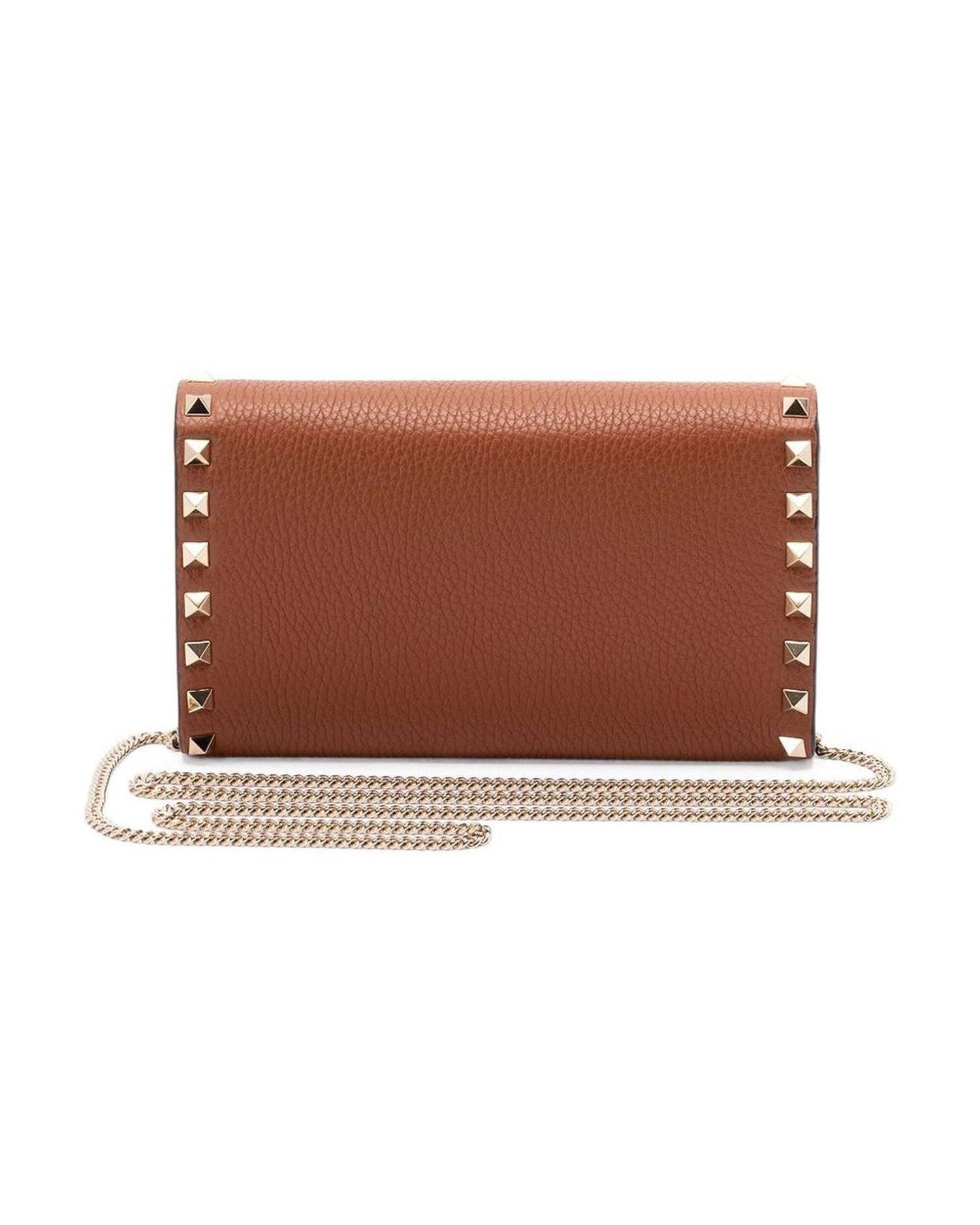 Valentino Brown Leather Garavani Bag Glam Steals
