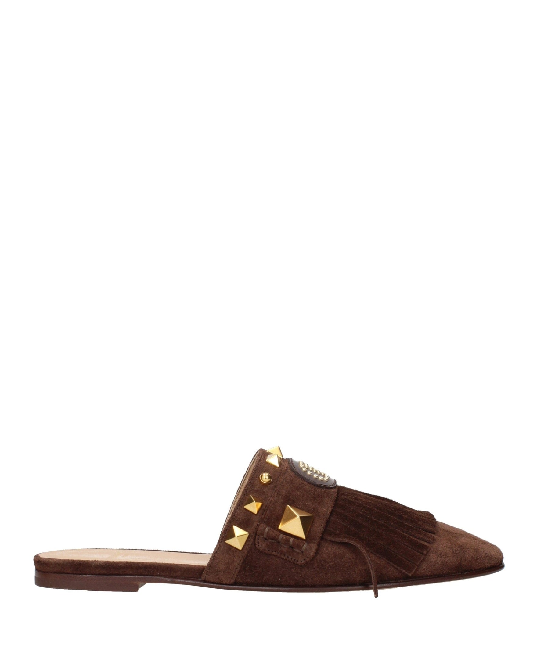 Valentino Brown Leather Garavani Slippers Sandals Glam Steals