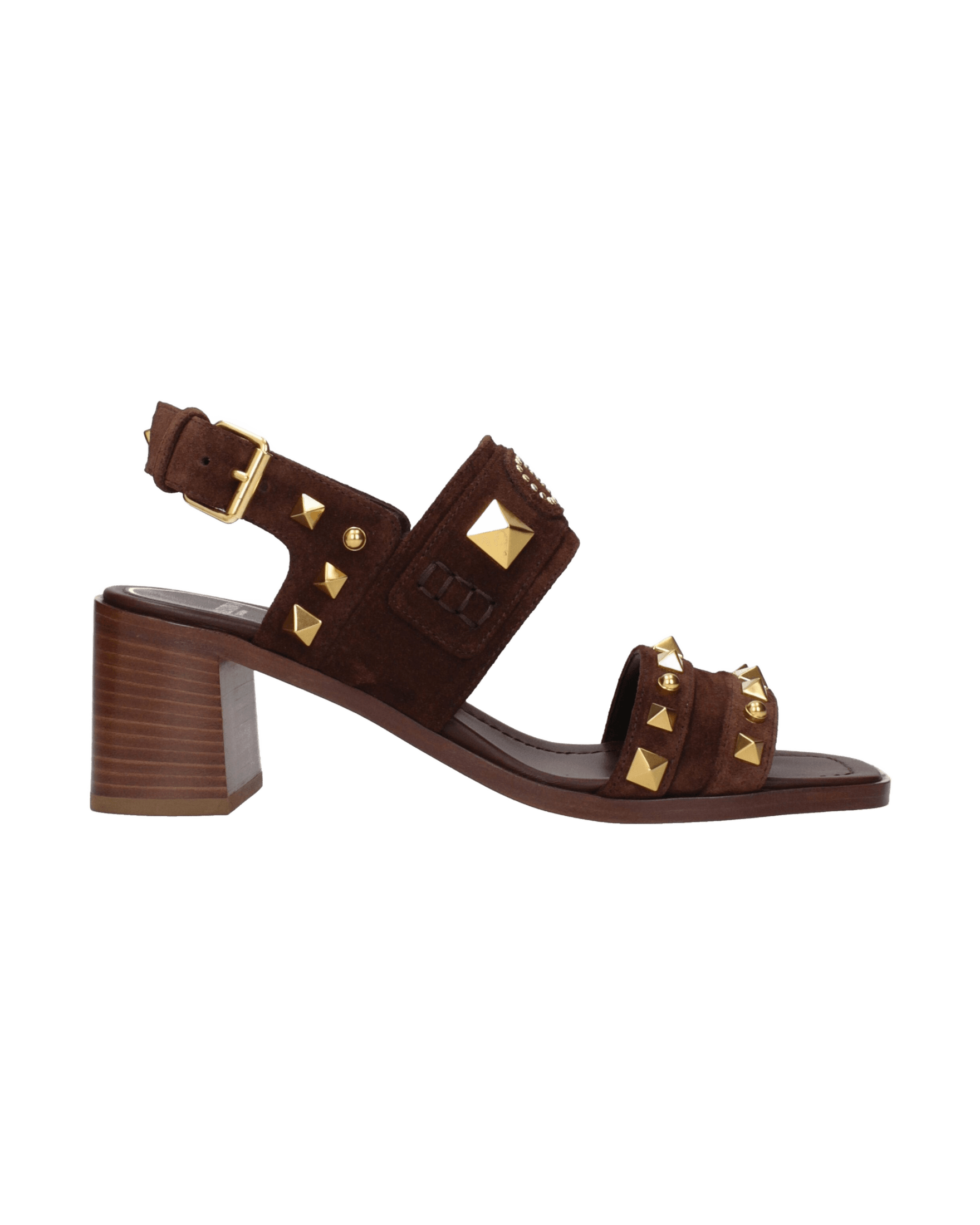 Valentino Garavani Brown Leather Strap Sandals Heels