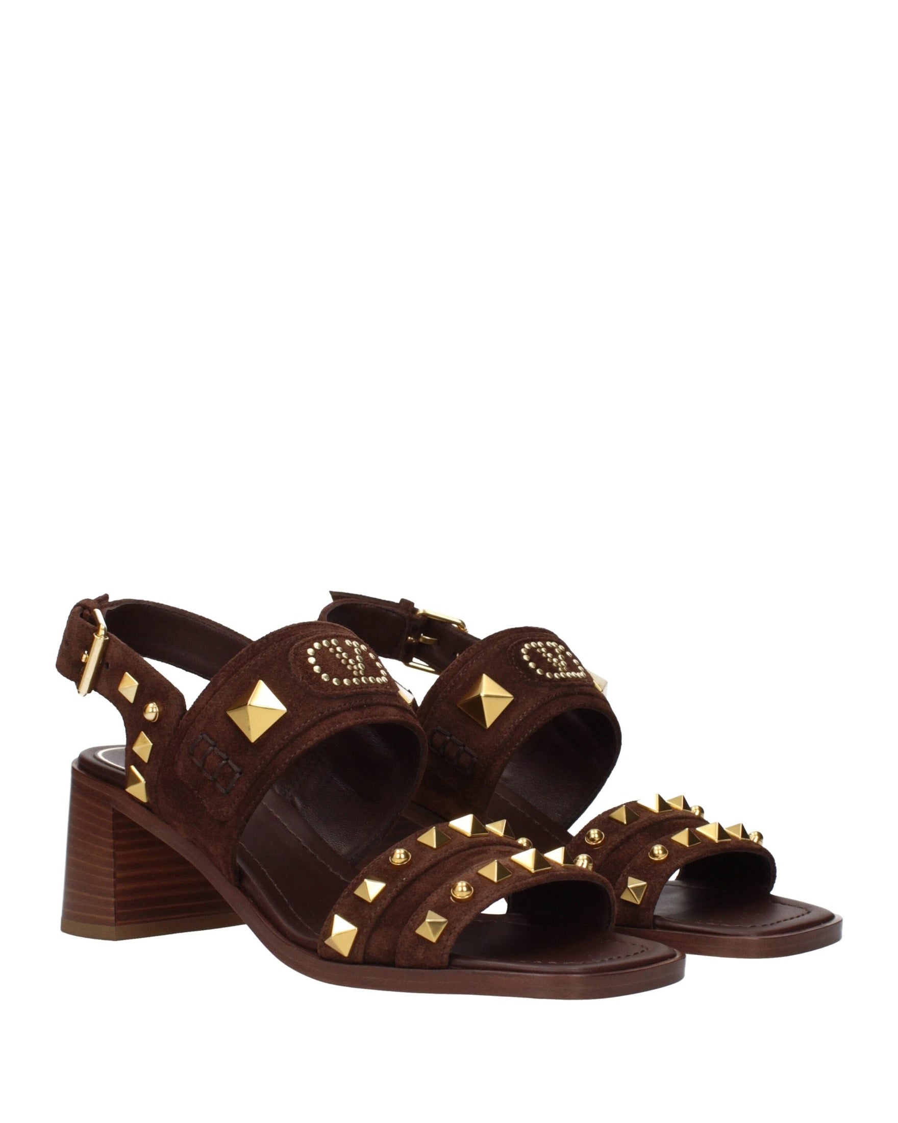 Valentino Brown Leather Strap Sandals Glam Steals