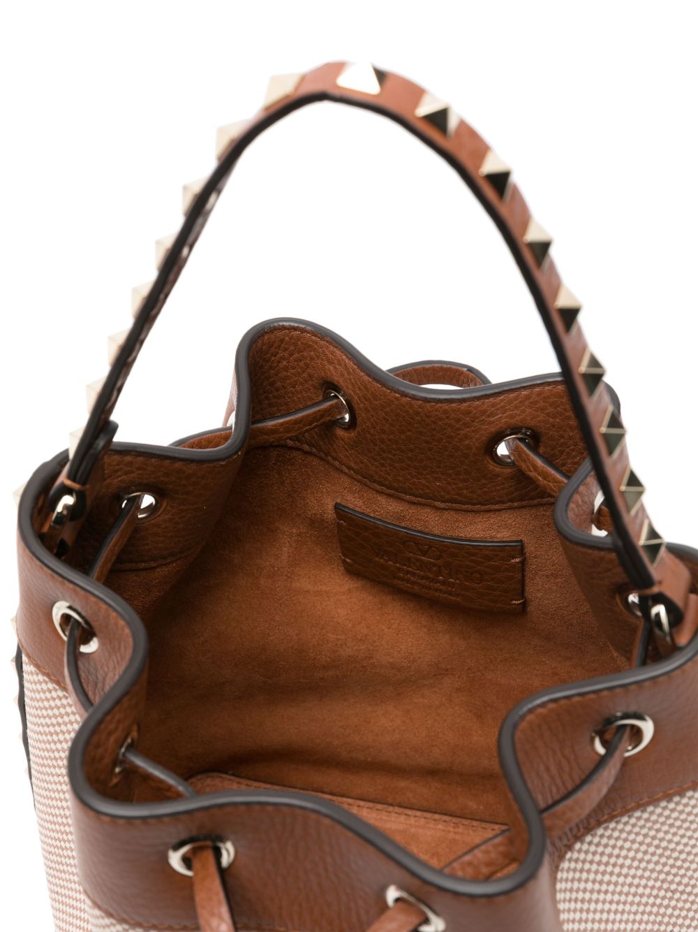 Valentino Canvas Garavani Rockstud Bucket Bag Glam Steals