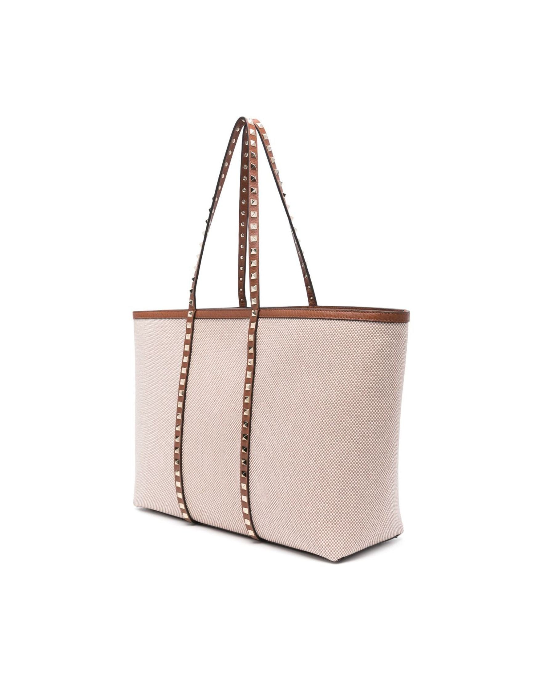 Valentino Canvas Garavani Rockstud Medium Tote Bag Glam Steals