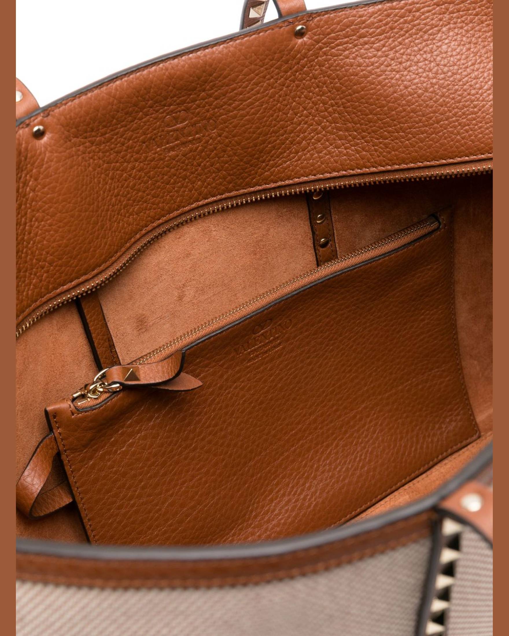 Valentino Canvas Garavani Rockstud Medium Tote Bag Glam Steals