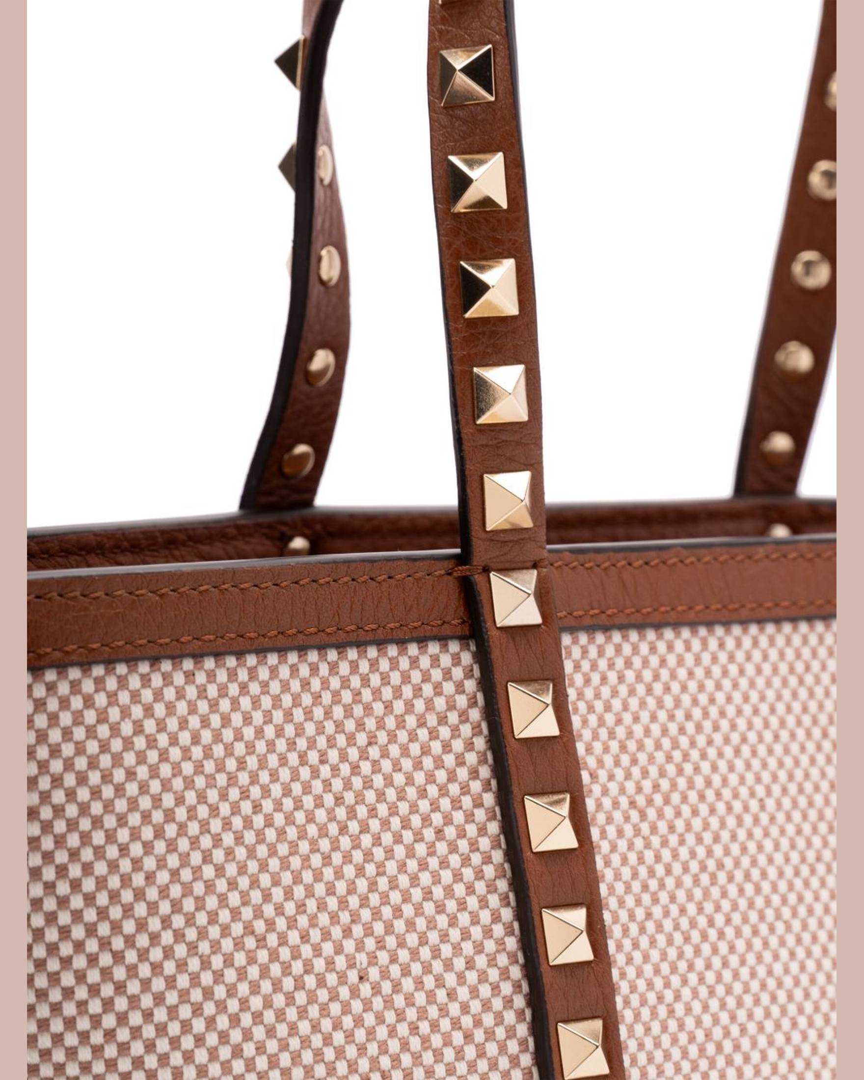 Valentino Canvas Garavani Rockstud Mini Tote Bag Glam Steals