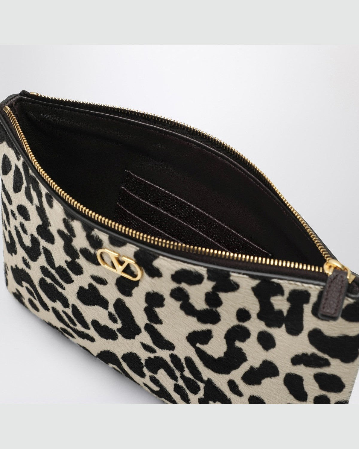 Valentino Garavani Animal Print Pony Effect Vlogo Signature Pouch Glam Steals