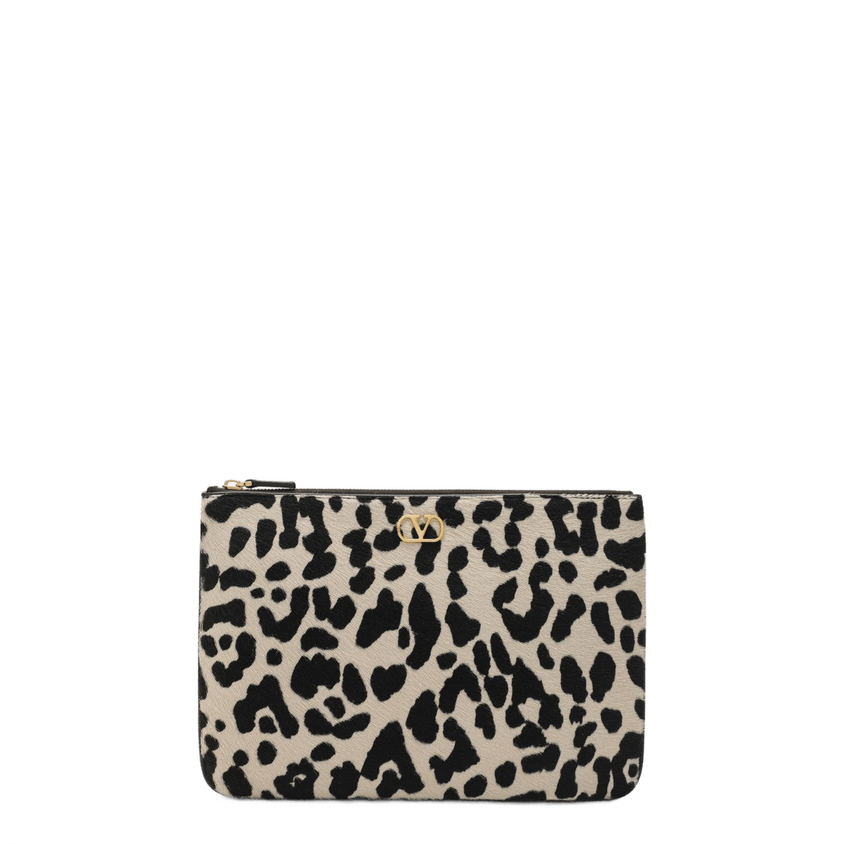 Valentino Garavani Animal Print Pony Effect Vlogo Signature Pouch Glam Steals