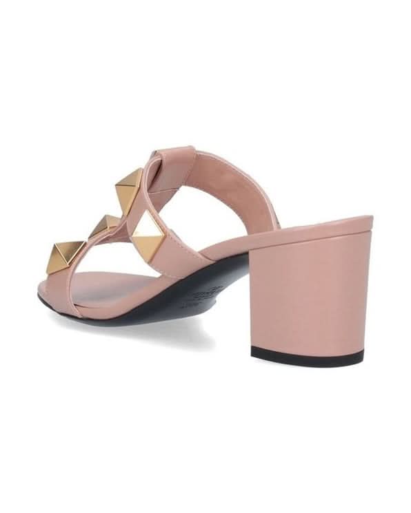 Valentino Garavani Beige Calfskin Platform Sandals Heels
