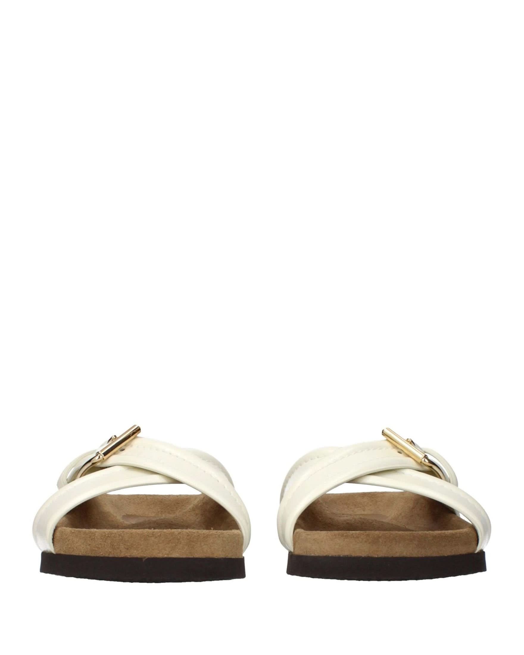 Valentino Garavani Beige Leather Slippers Flats