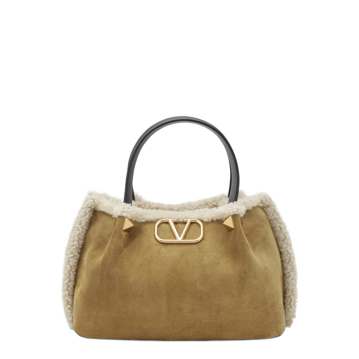 Valentino Garavani Beige Suede Vlogo Small Bag Glam Steals