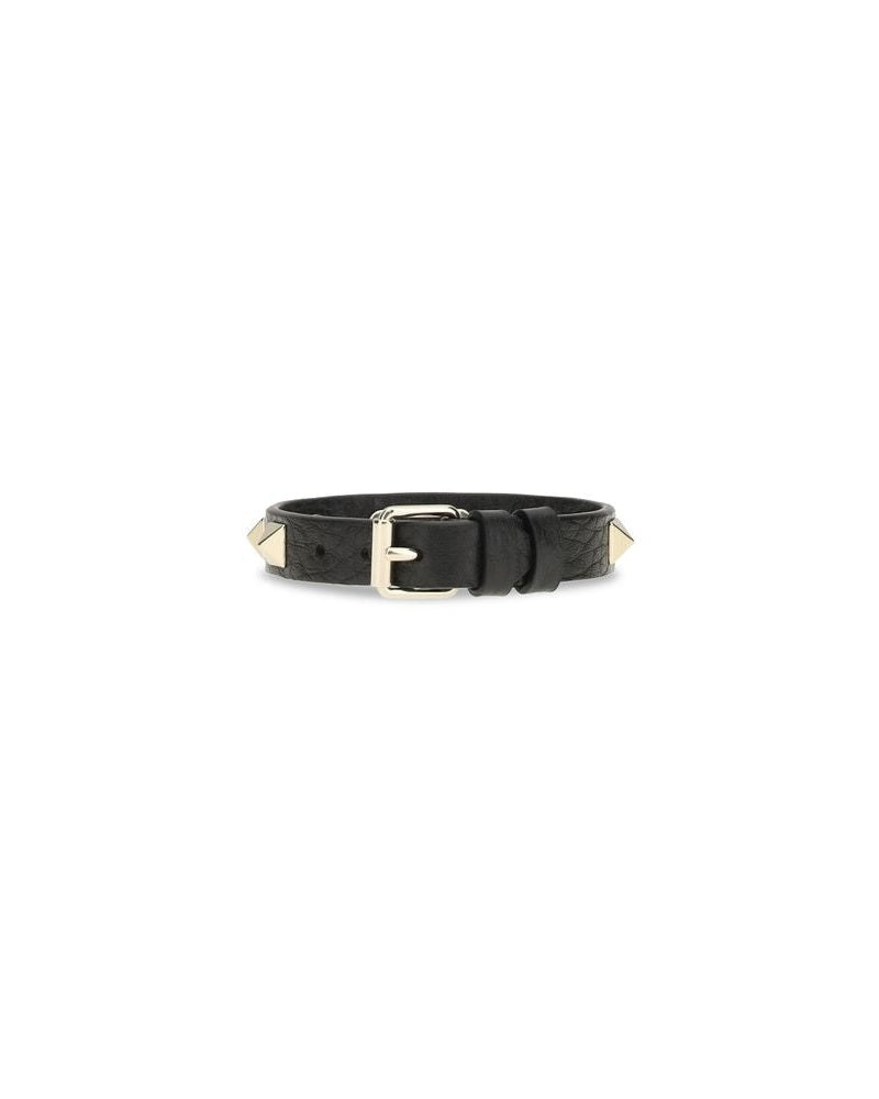 Valentino Garavani Black Calf Leather Bos Taurus Bracelet Glam Steals