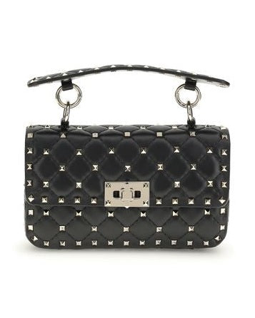 Valentino Garavani Black Calf Leather Bos Taurus Shoulder Bag Glam Steals