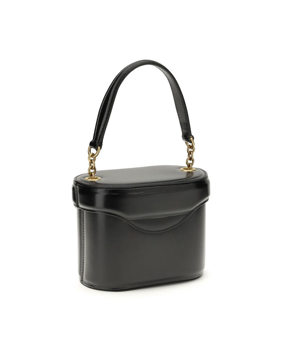 Valentino Garavani Black Calf Leather Bos Taurus Shoulder Bag Glam Steals