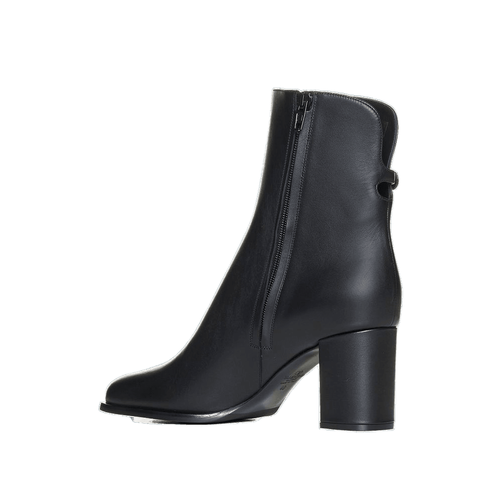 Valentino Garavani Black Calfskin Ankle Boots Glam Steals