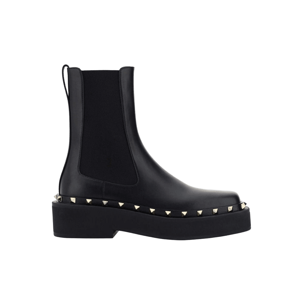 Valentino Garavani Black Calfskin Chelsea Boots Glam Steals