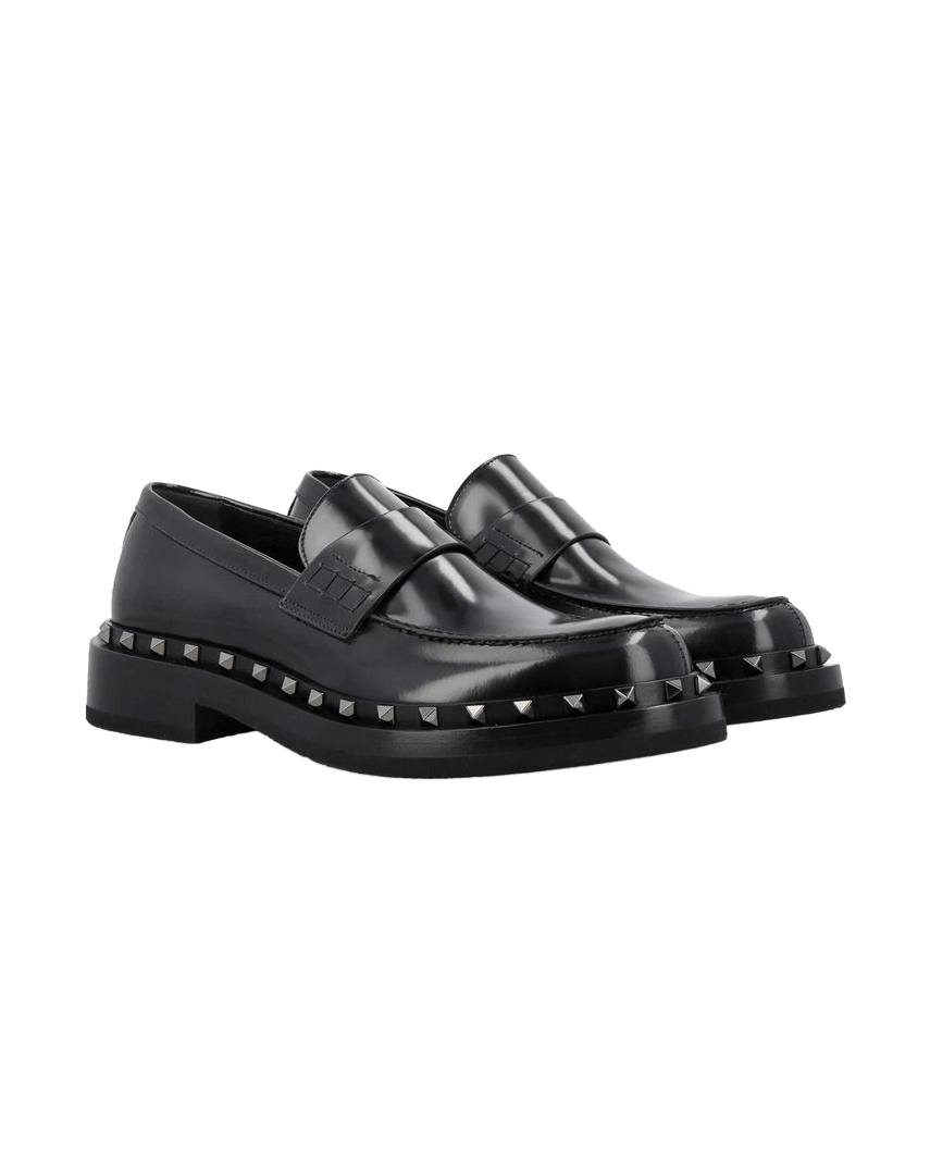 Valentino Garavani Black Calfskin Loafers Glam Steals