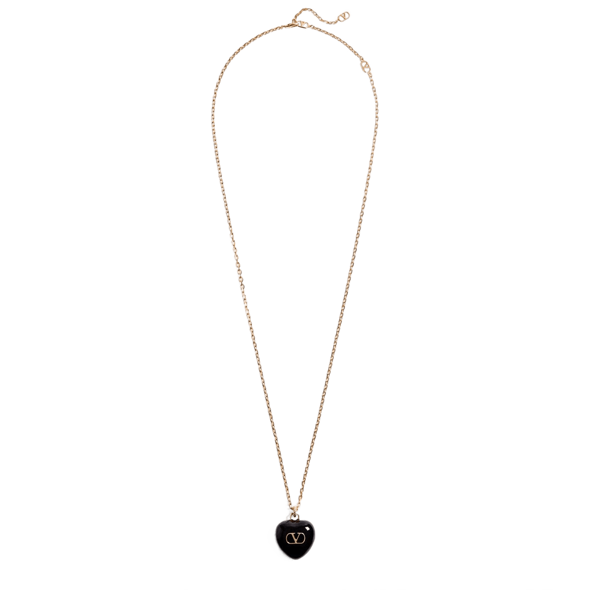 Valentino Garavani Black Coeur Royal Necklace Glam Steals
