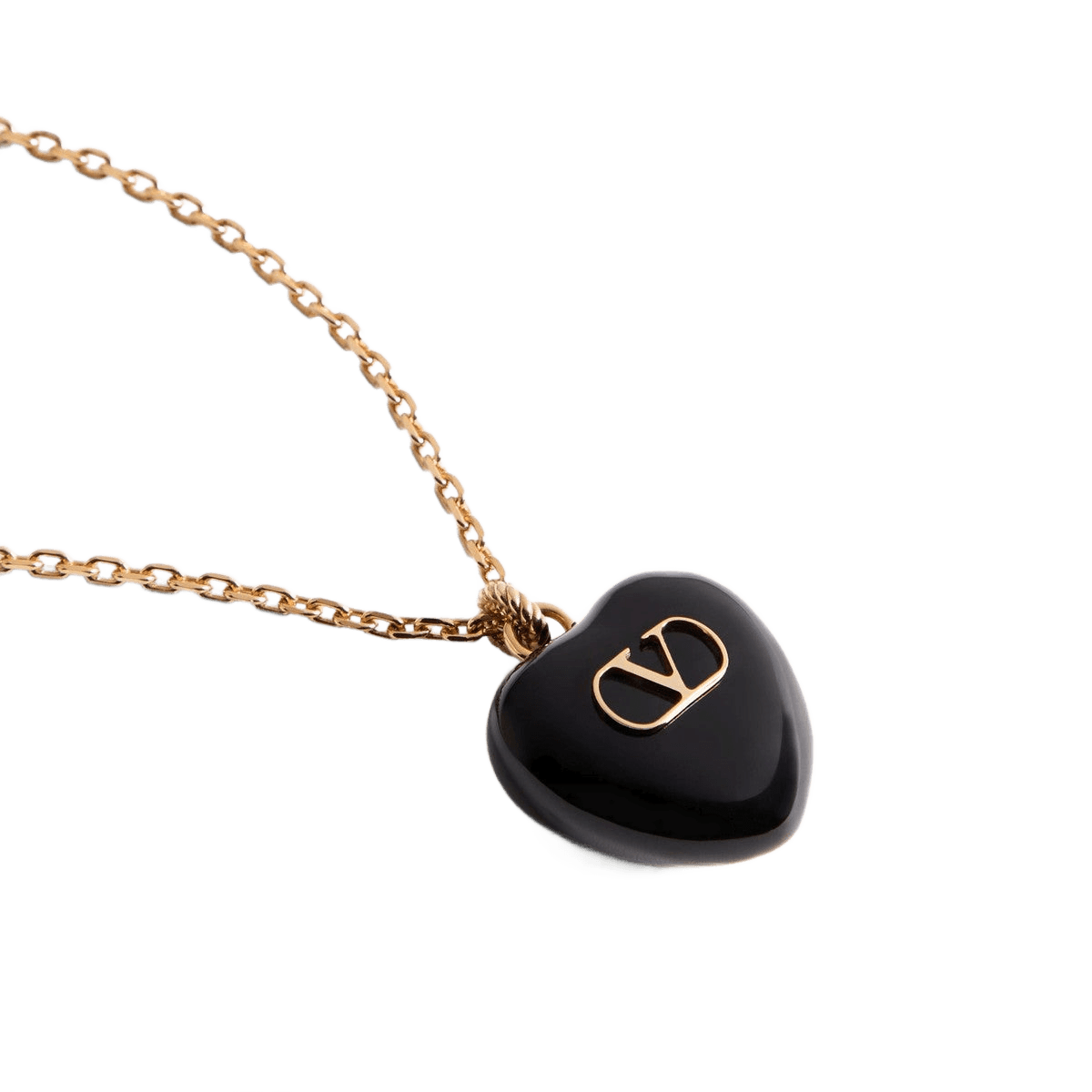 Valentino Garavani Black Coeur Royal Necklace Glam Steals