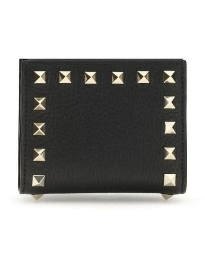 Valentino Garavani Black Lamb Ovis Aries Wallet Wallets