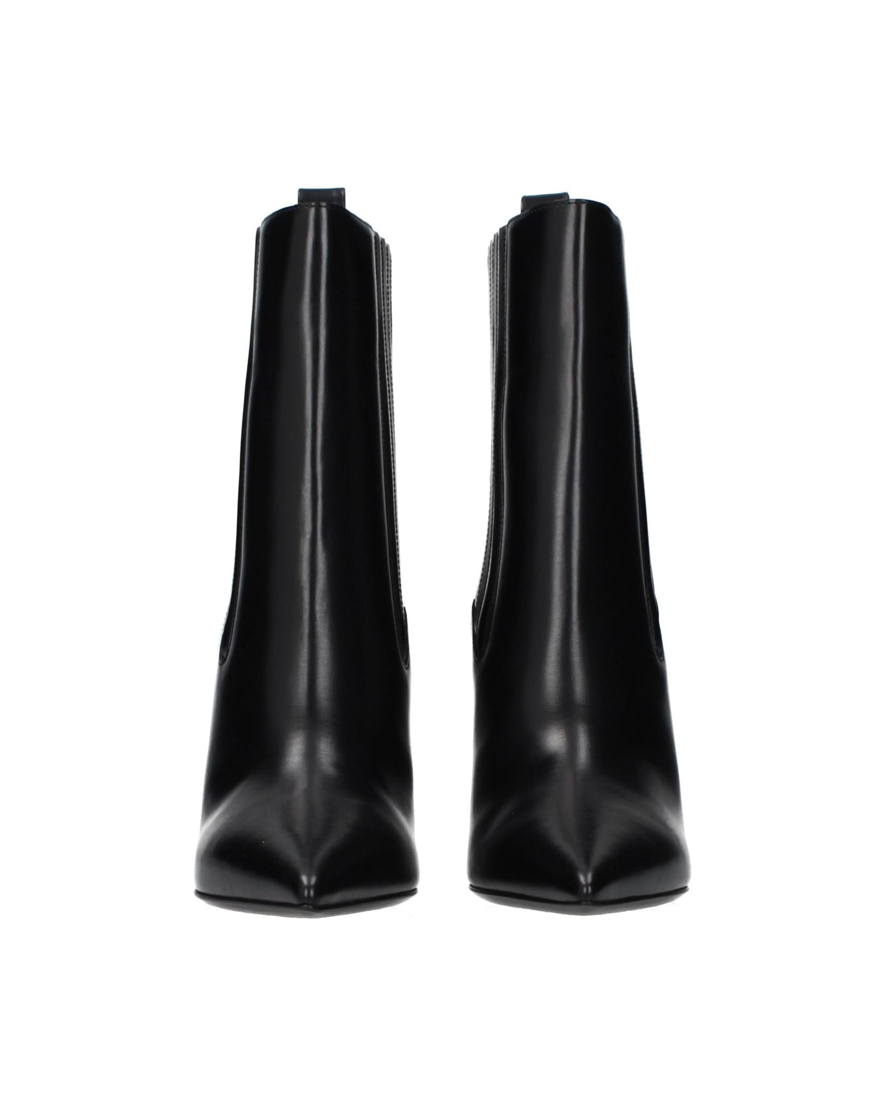 Valentino Garavani Black Leather Ankle Boots Boots