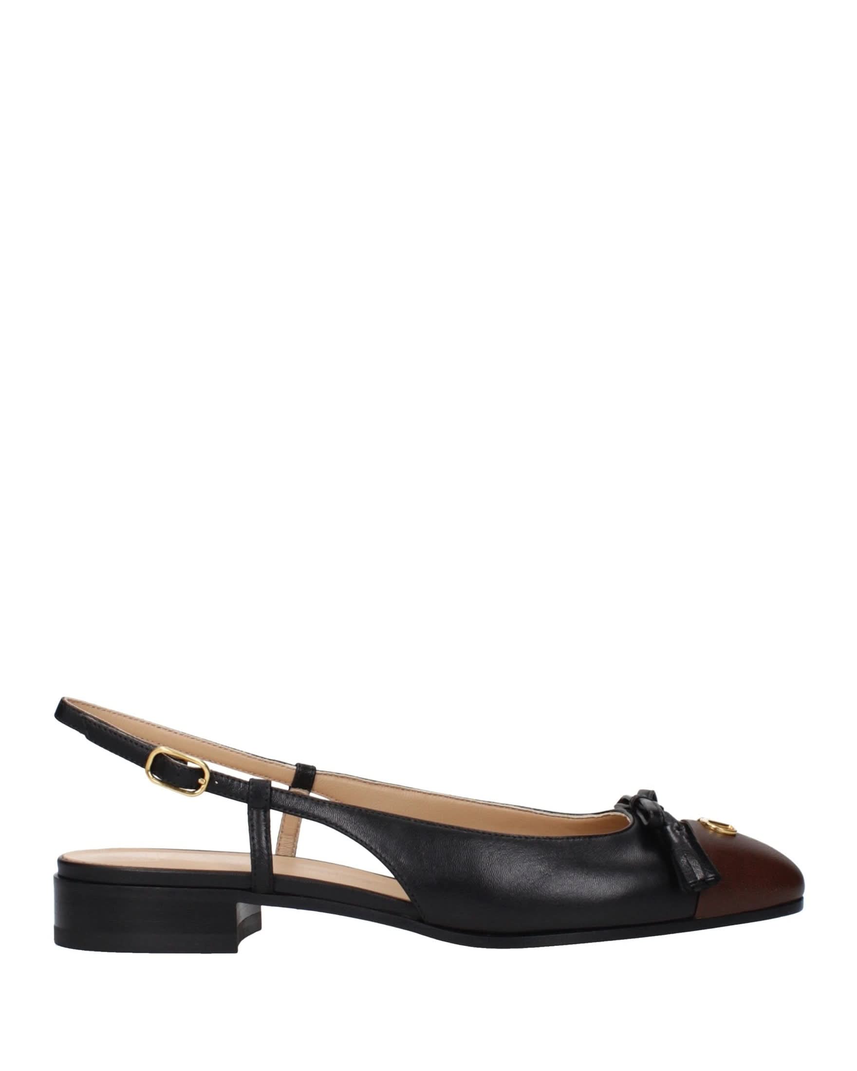 Valentino Garavani Black Leather Ballet Flats Glam Steals