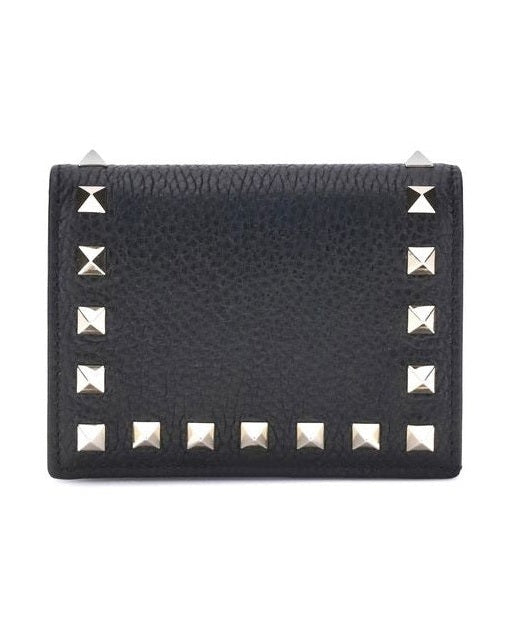 Valentino Garavani Black Leather Calf Bos Taurus Wallet Glam Steals