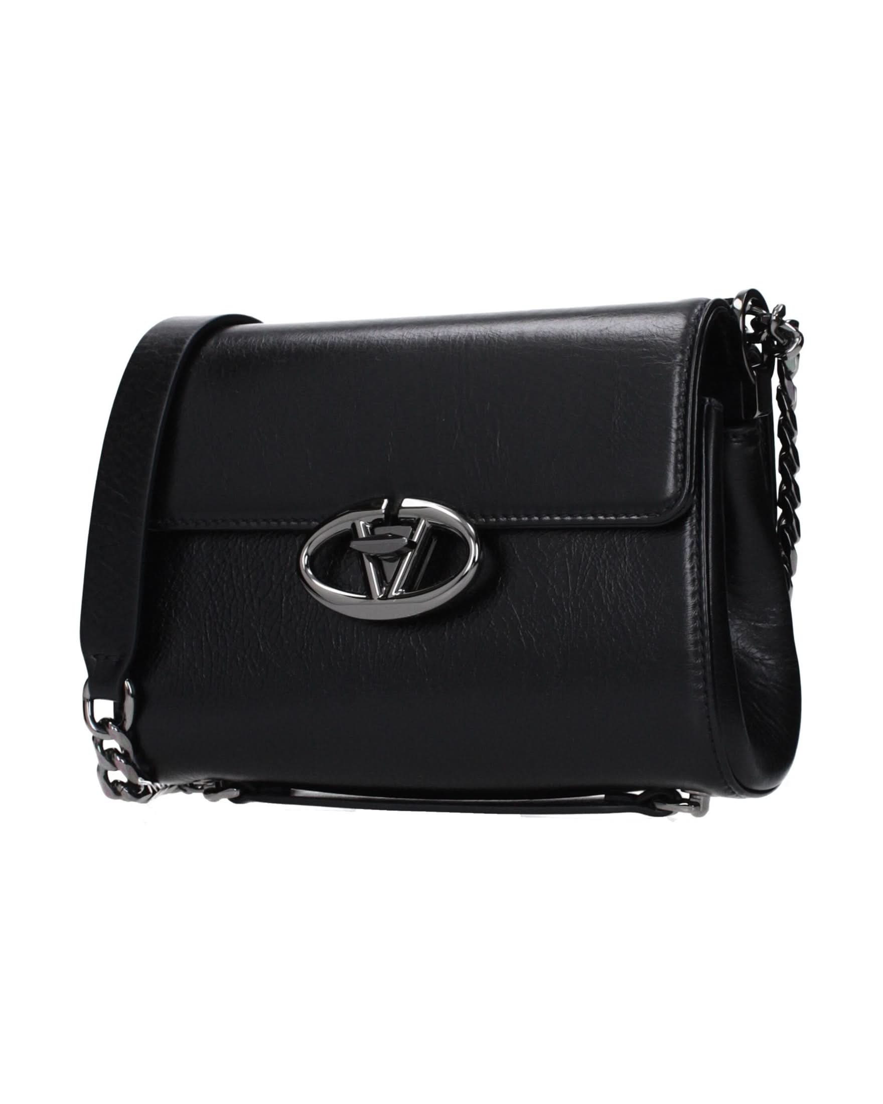 Valentino Garavani Black Leather Crossbody Bag Cross Body Bags