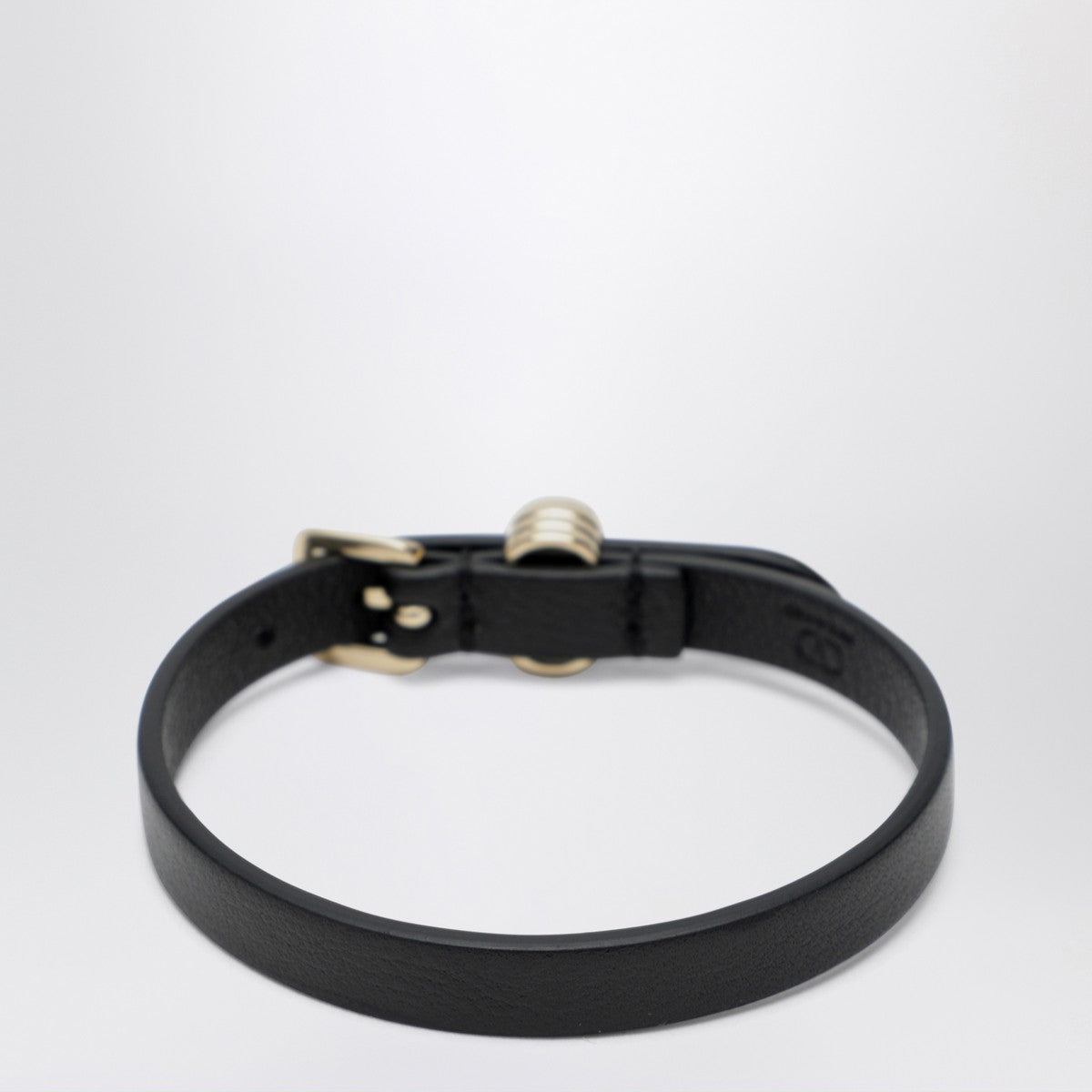 Valentino Garavani Black Leather Ovalette Crystal Bracelet Glam Steals