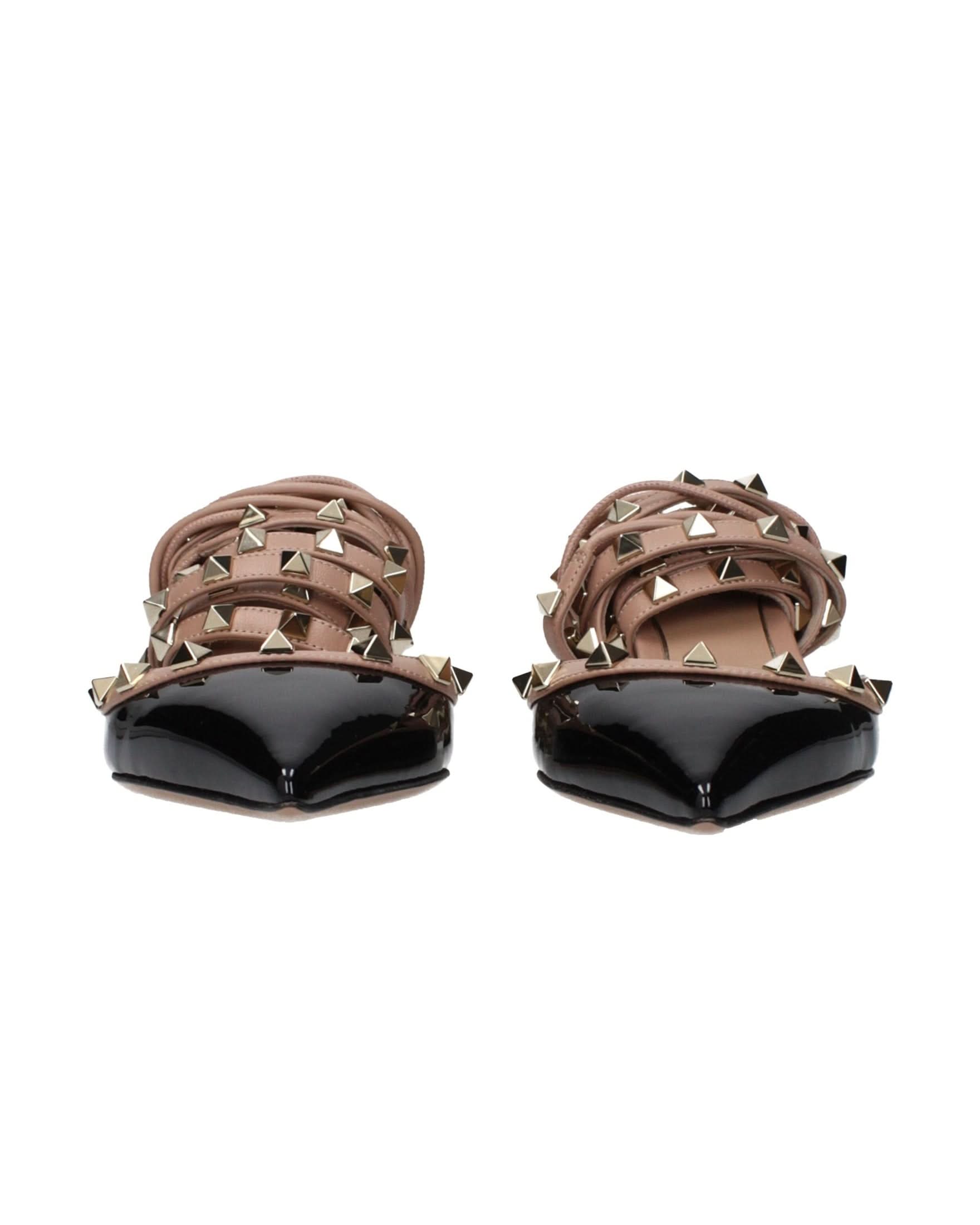 Valentino Garavani Black Leather Strap Sandals Heels