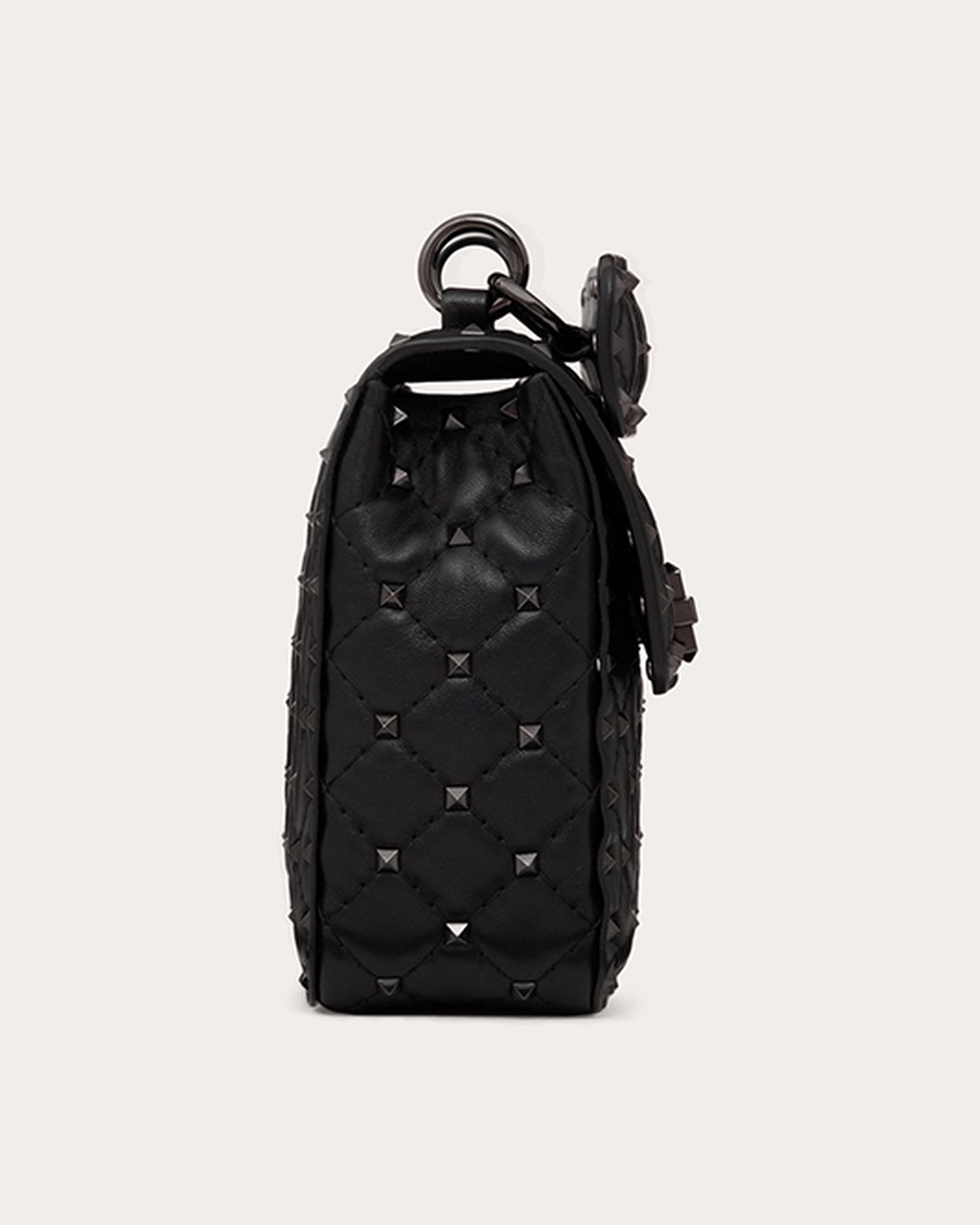 Valentino Garavani Nappa Leather Medium Rockstudt Spike Black Bag Glam Steals