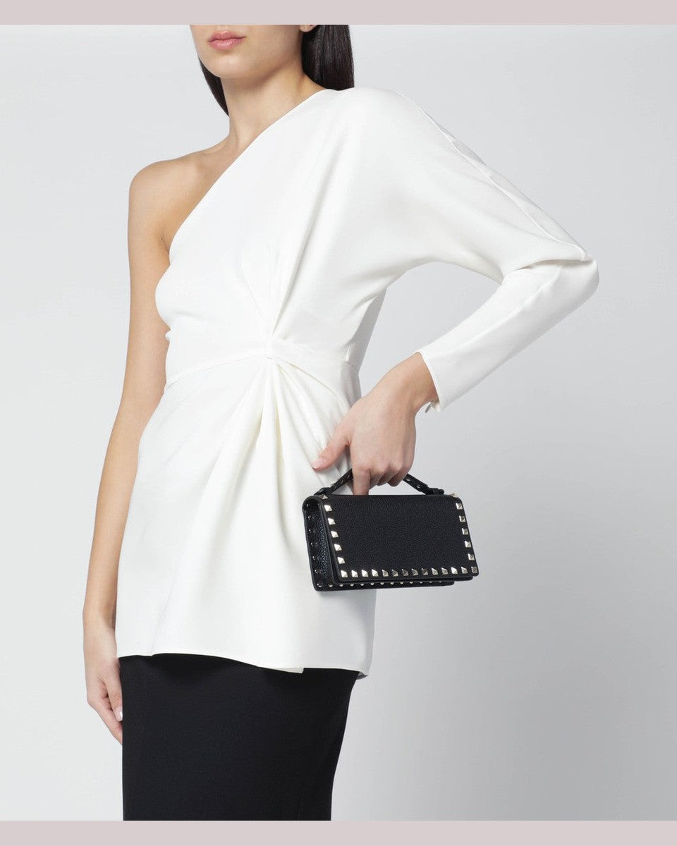 Valentino Garavani Black Rockstud Chain Wallet Glam Steals