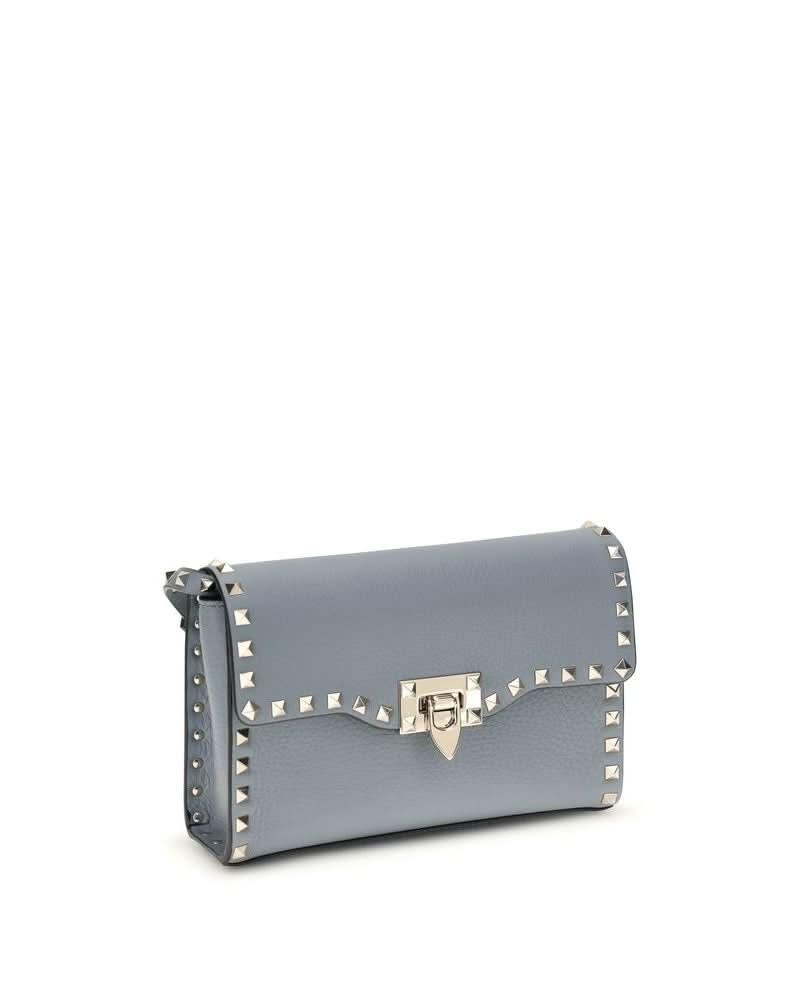 Valentino Garavani Blue Calf Leather Bos Taurus Shoulder Bag