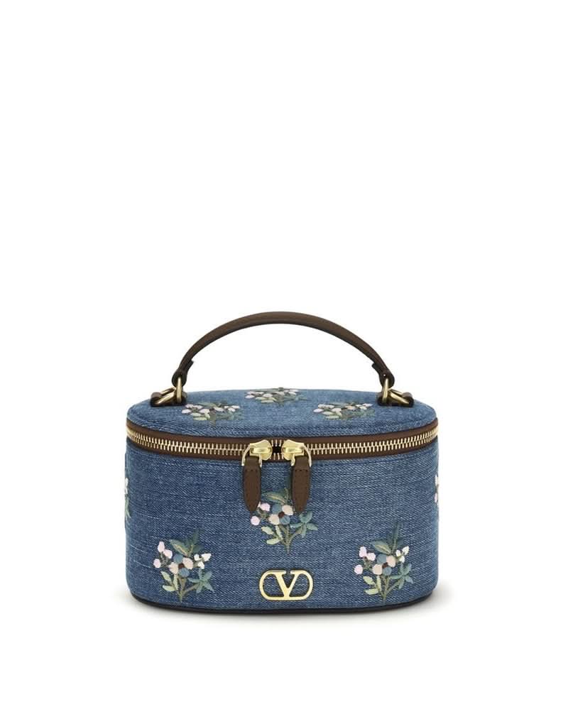 Valentino Garavani Blue Cotton Handbag Glam Steals