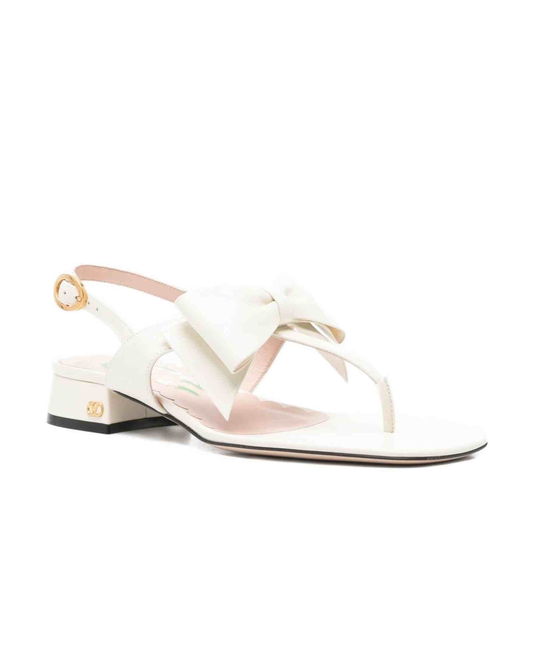 Valentino Garavani Bow Embellished Slingback Sandals Glam Steals