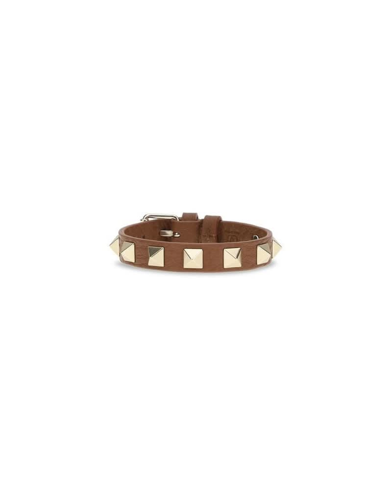 Valentino Garavani Brown Calf Leather Bos Taurus Bracelet