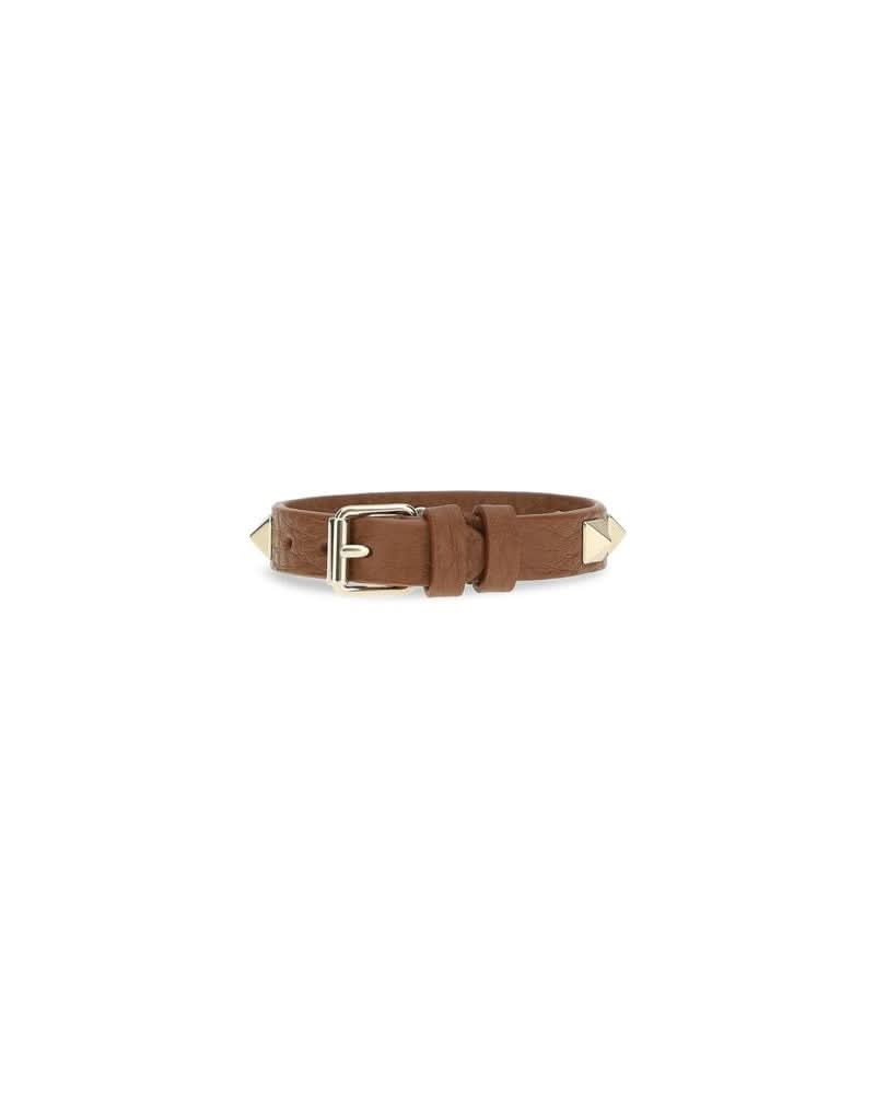 Valentino Garavani Brown Calf Leather Bos Taurus Bracelet