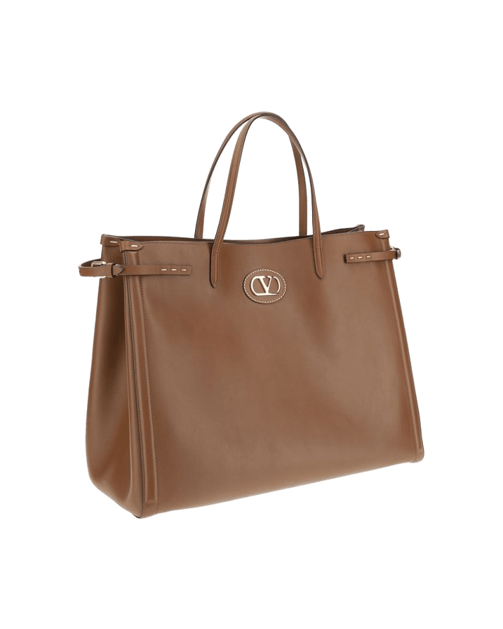 Valentino Garavani Brown Leather Calf Bos Taurus Shoulder Bag Glam Steals