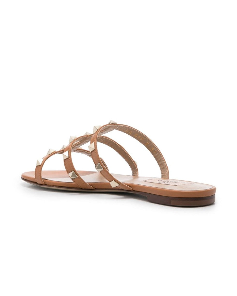Valentino Garavani Brown Leather Sandals Glam Steals