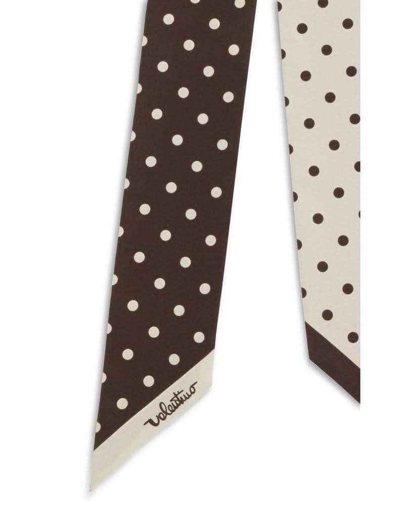 Valentino Garavani Brown Silk Scarf Glam Steals