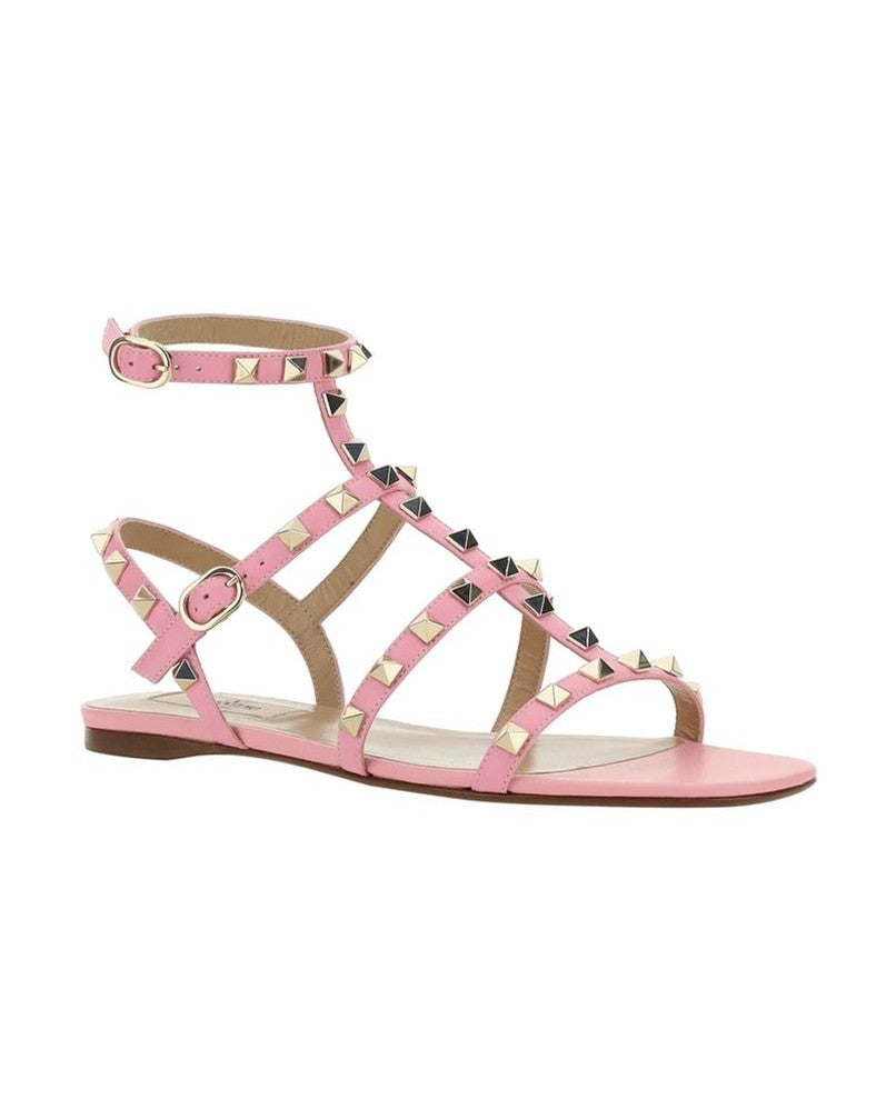 Valentino Garavani Calfskin Flat Sandals Glam Steals