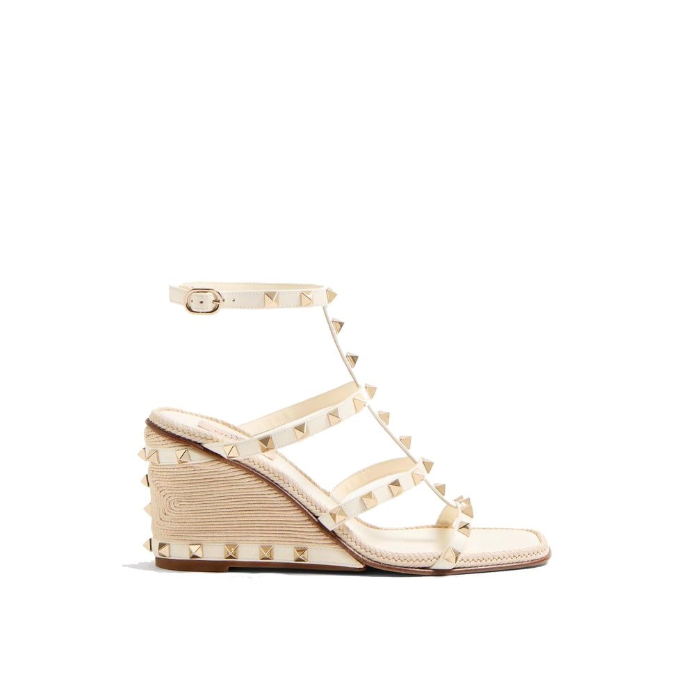 Valentino Garavani Calfskin Wedge Sandals