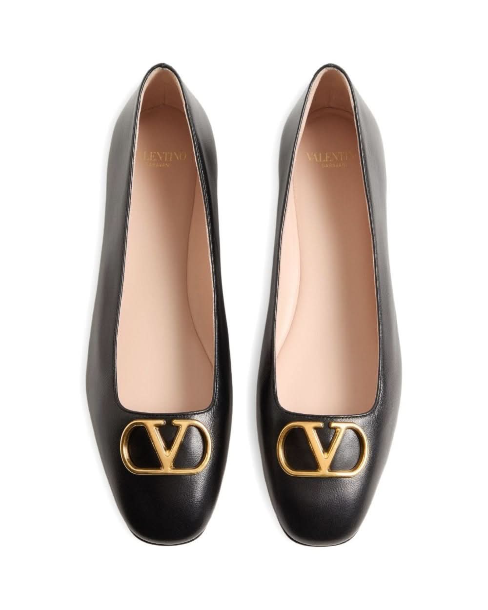 Valentino Garavani VLogo Ballet Flats Glam Steals