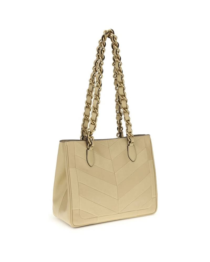 Valentino Garavani Gold Calf Leather Bos Taurus Shoulder Bag