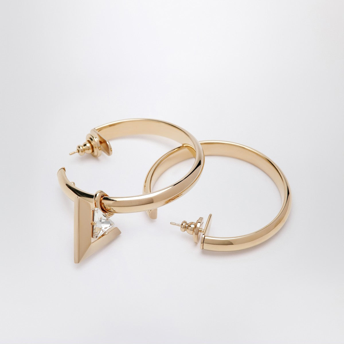 Valentino Garavani Je Les V Crystal Metal Hoop Earrings Glam Steals