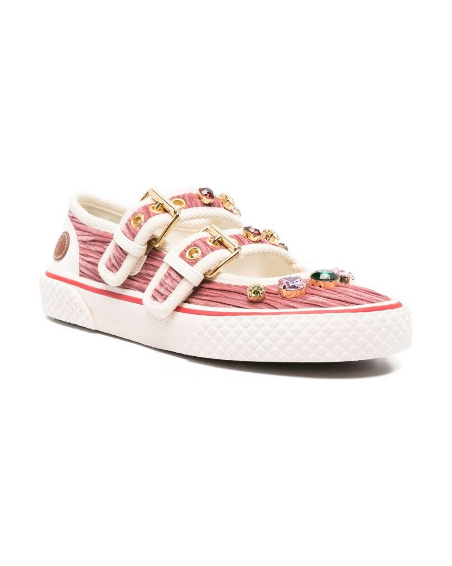 Valentino Garavani Jewel Embellished Buckle Sneakers Glam Steals
