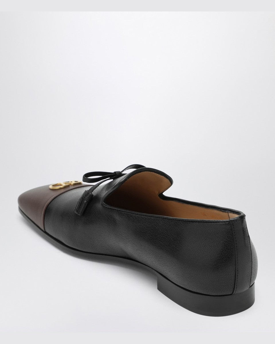 Valentino Garavani Leather Babouchoes Vlogo Loafers Glam Steals