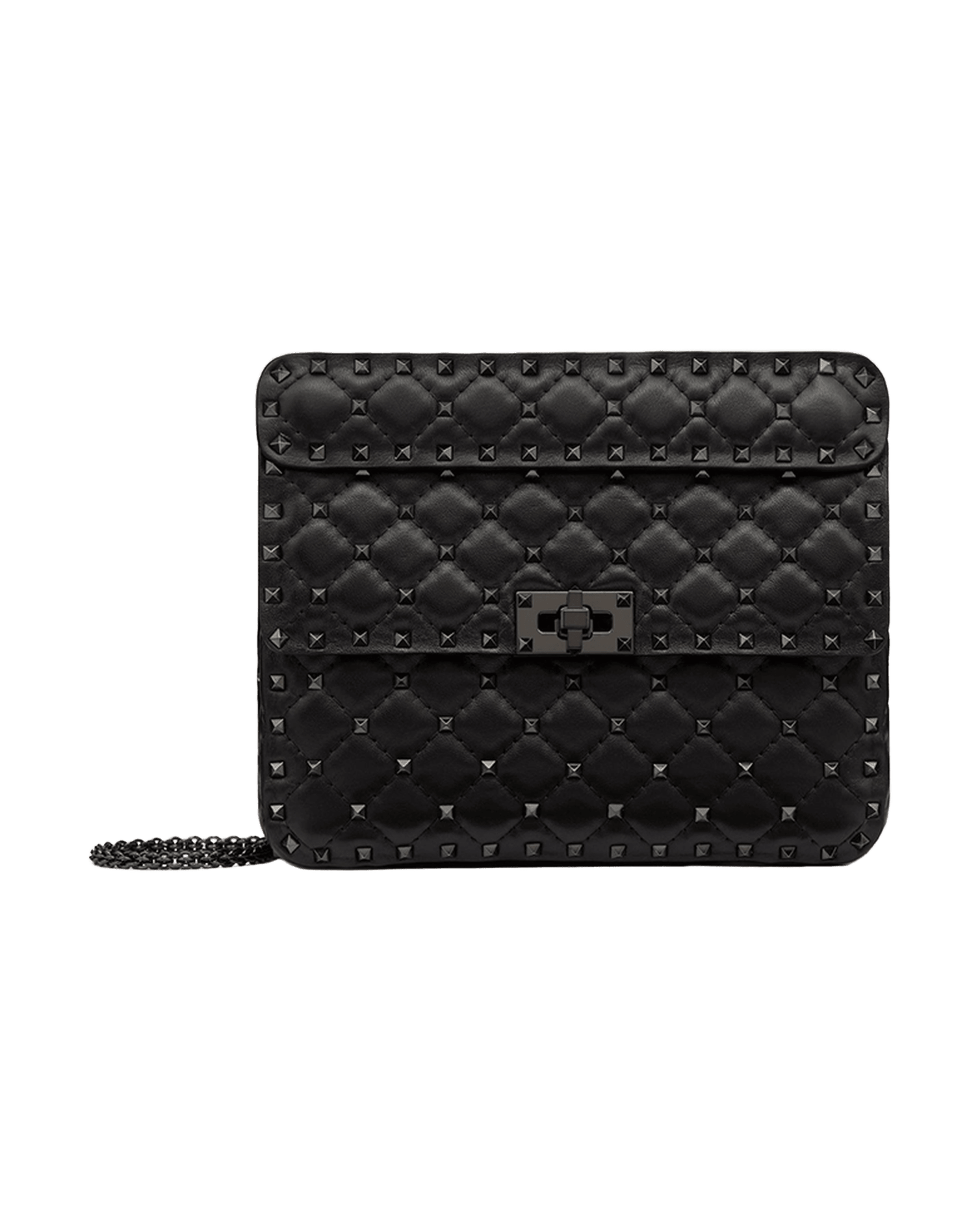 Valentino Garavani Nappa Leather Medium Rockstudt Spike Black Bag Glam Steals